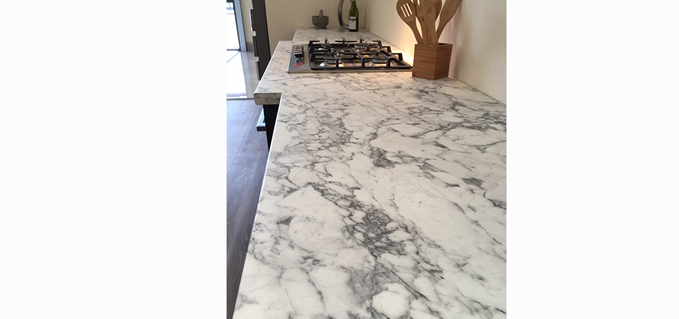 Worcester City Kitchens displaying Options Turin Marble. 